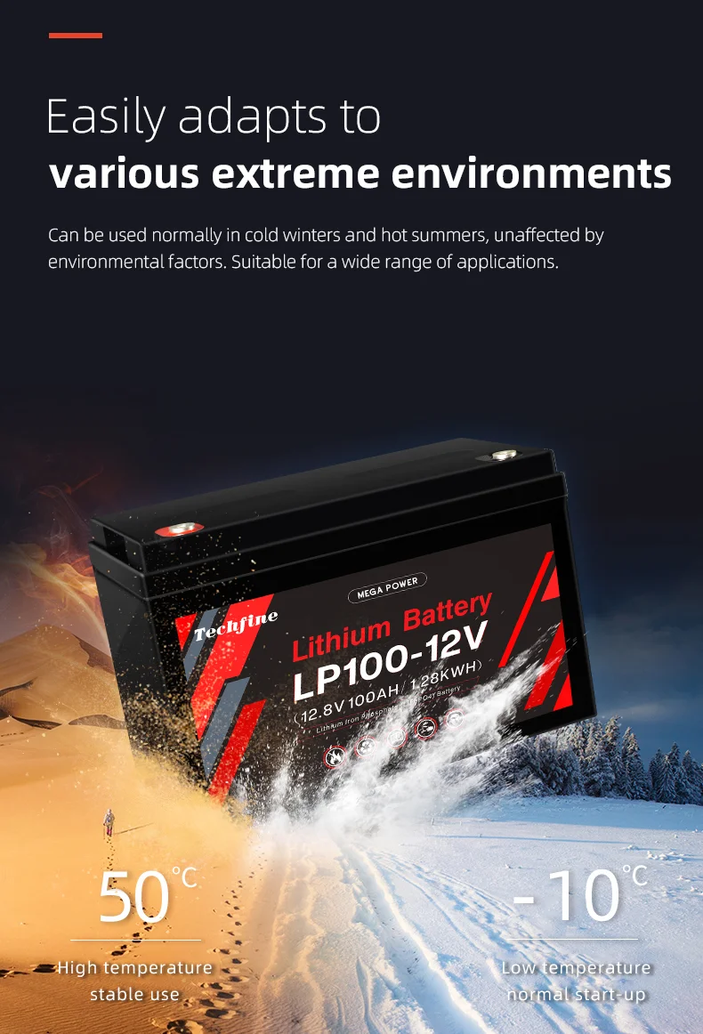 

12 В LiFePo4 аккумулятор 12,8 В 50 Ач 100 Ач 200 Ач 300 Ач водонепроницаемый IP65 глубокий цикл перезаряжаемая литиевая солнечная батарея