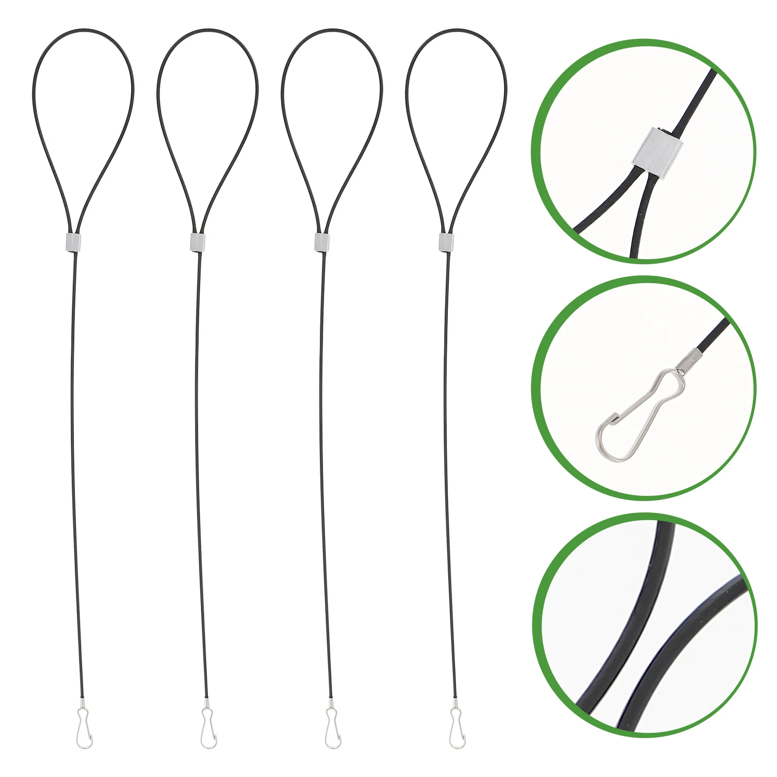 4pcs Anti fall Rope Stainless Steel Backyard Door Puller Latch Cable Gate Opener Flexible Adjust Suitable Fence Simple Install