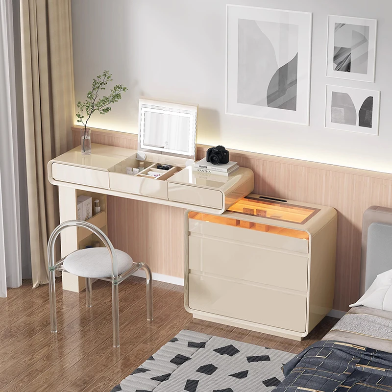 Nordic Modern Vanity Table Aesthetic Elegant Classic Chic Vanity Table Minimalist Organized Meuble De Chambre Bedroom Furniture