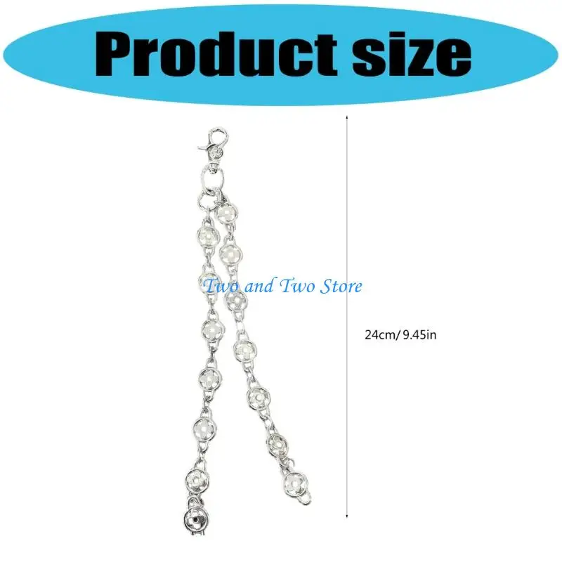 HX6F Pantaloni con motivo floreale alla Decorazione a catena per pantaloni jeans o tracolla