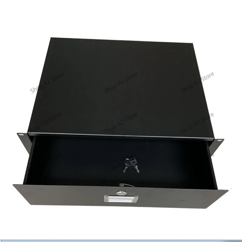 2U Steel Rack Drawer with Pre-cut Mic Storage Foam