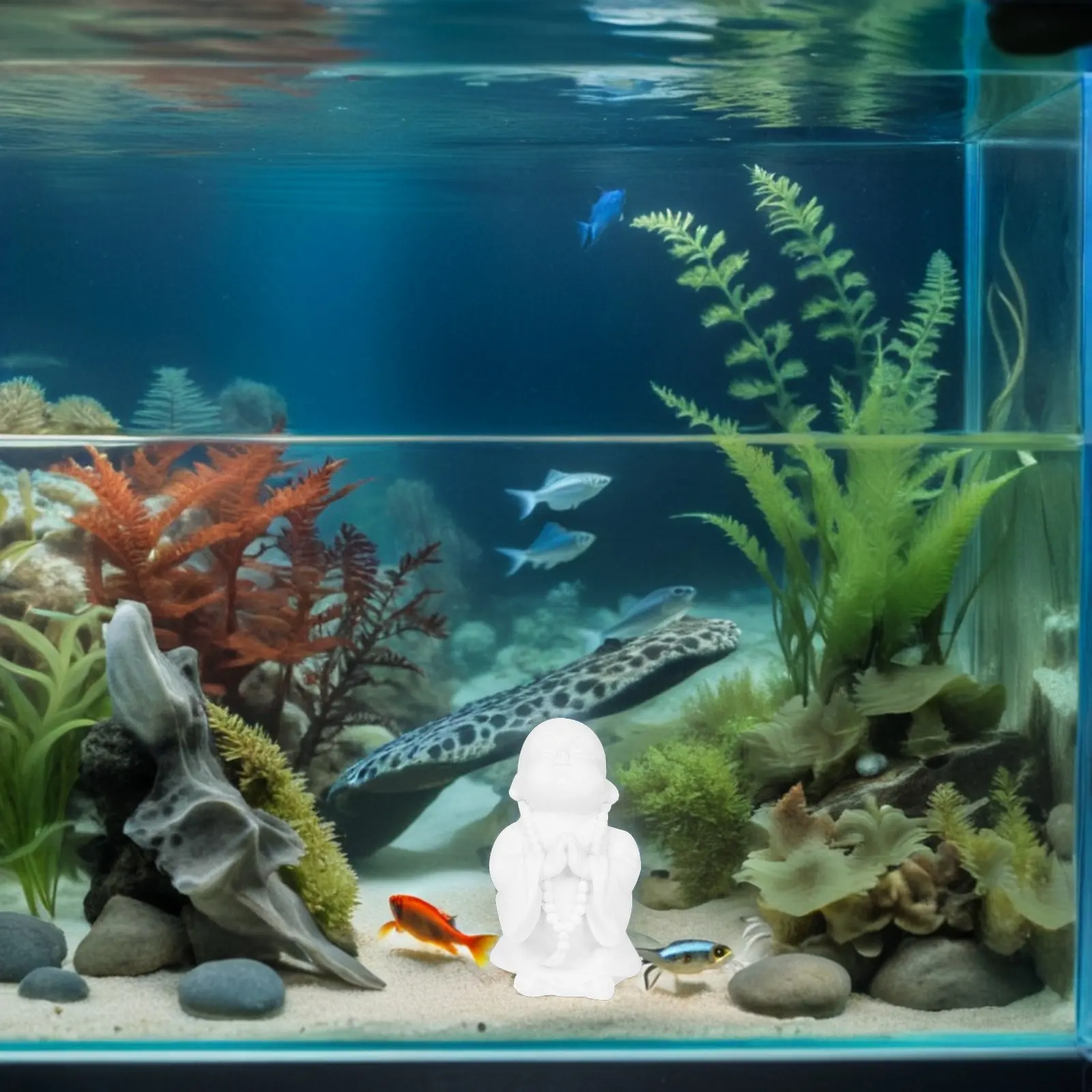 4Pcs Resin Buddha Statue Home Decor Fish Tank Aquarium Ornaments Desktop Meditation Buddha Sculpture Feng Shui Zen Decoration view 5