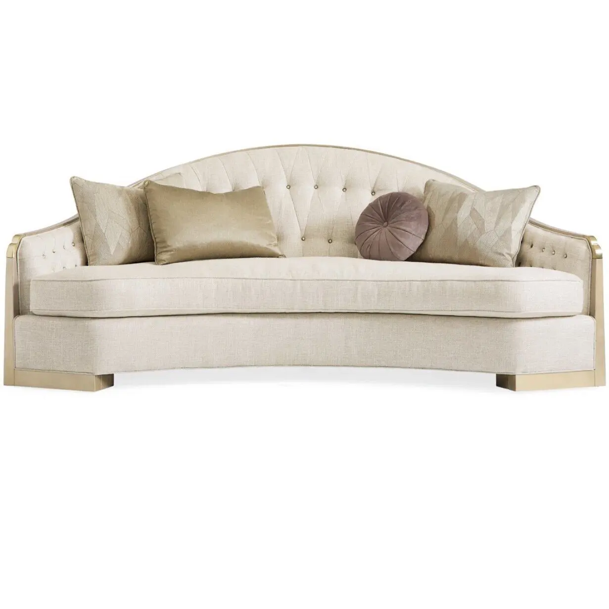 

/High Quality Modern Luxury Gold Curved Sofa Set Couch Living Room Sofas