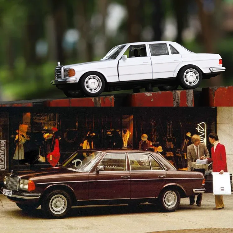 1:36スケール レトロ W124 ダイキャスト合金 プルバックカー コレクタブルトイ キッズ向けギフト ダイキャスト合金カーモデル コレクタブル