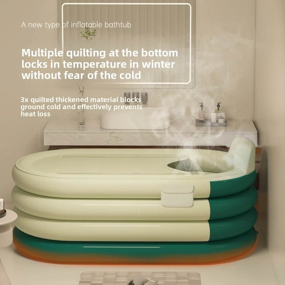 

1 unit of household adult inflatable bathtub for children's bathing, thick bathtub for portable storage, ice bath,steam bath tub