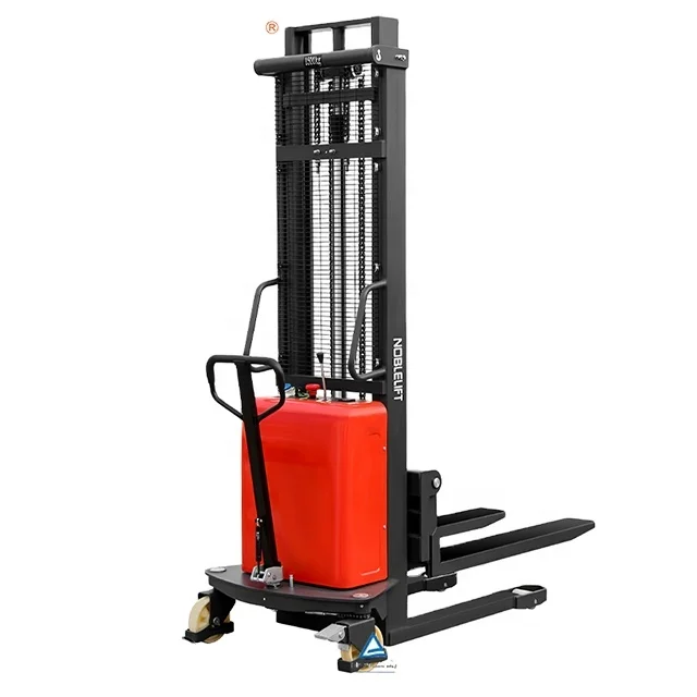 500kg 1T 2T Semi Electric Forklift Hydraulic Pallet Lifting Stacker for Cargo Loading and Unloading Warehouse Equipment