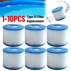 10PCS Type VI Filter Spa Filter Cartridge Compatible With GYMAX SPA & Most Hot Tub, Massage Pool, Inflatable Pool, Swimming Pool