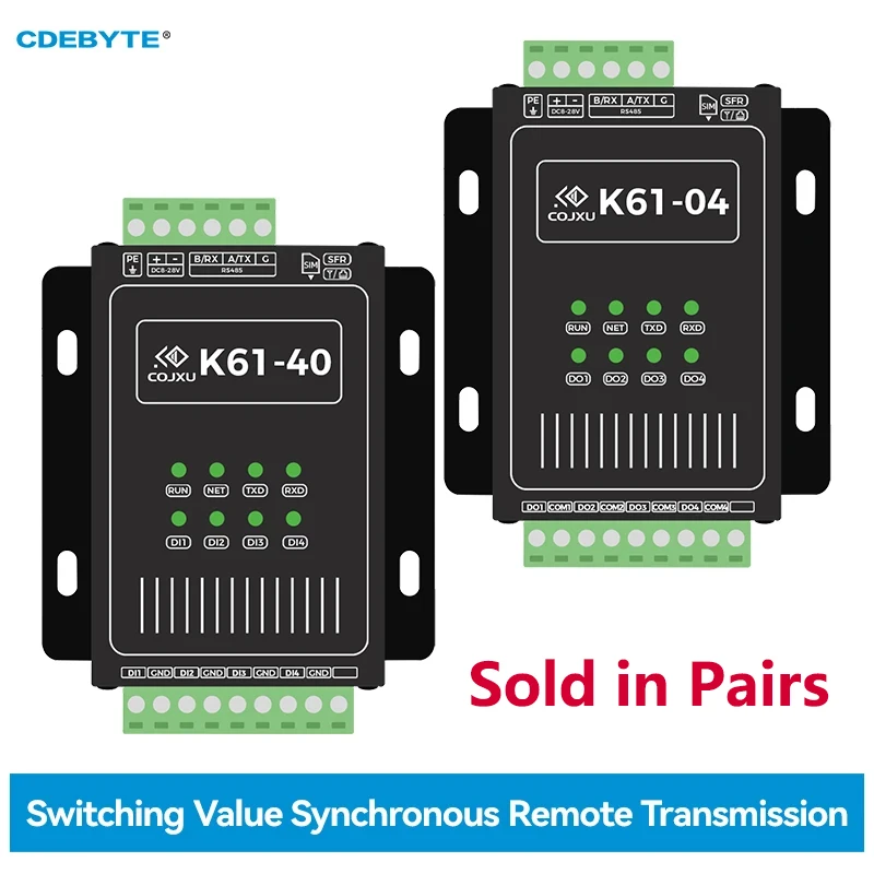 Schakelwaarde RS485 CDEBYTE K61-DL20 Gegevens Transparante transmissie op afstand Modbus RTU/TCP Hardware Watchdog Anti-interferentie