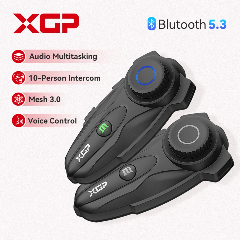 XGP X10 Bluetooth Motorcycle Headphones for Helmet Wireless