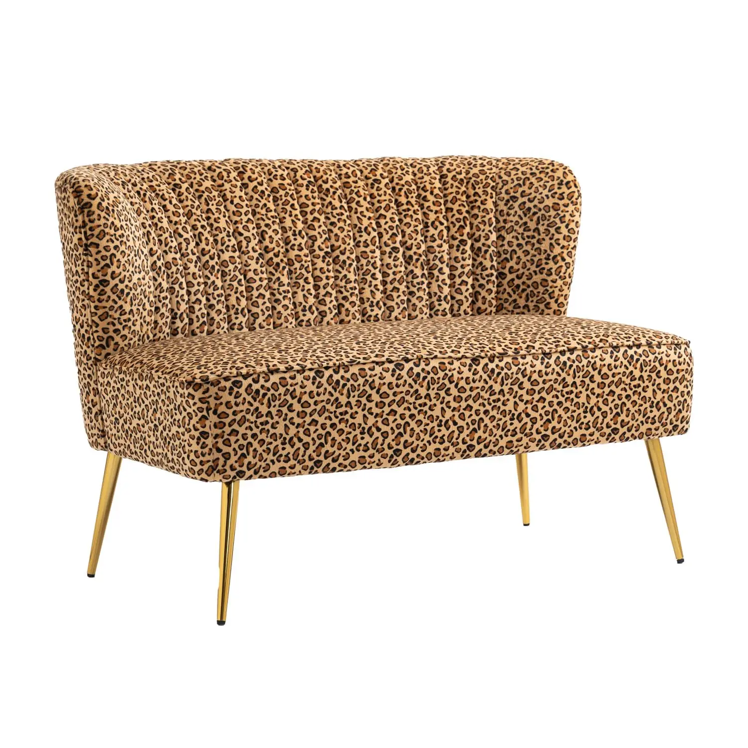 Velvet Loveseat Sofa Twin Size Contemporary Upholstered for Living Room & Bedroom Leopard Print, Customized