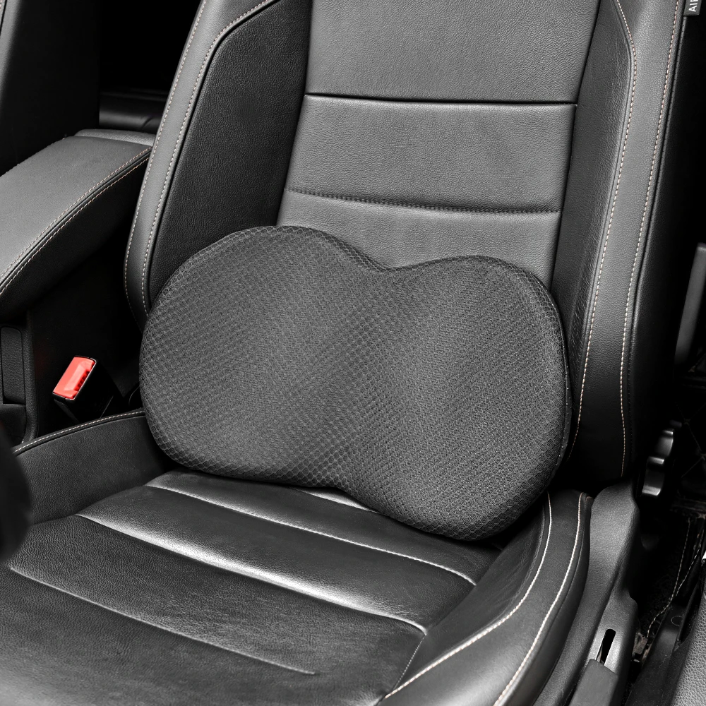Coussin de siège de voiture multifonctionnel universel avec support lombaire en mousse à mémoire de forme, respirant et confortable pour le conducteur