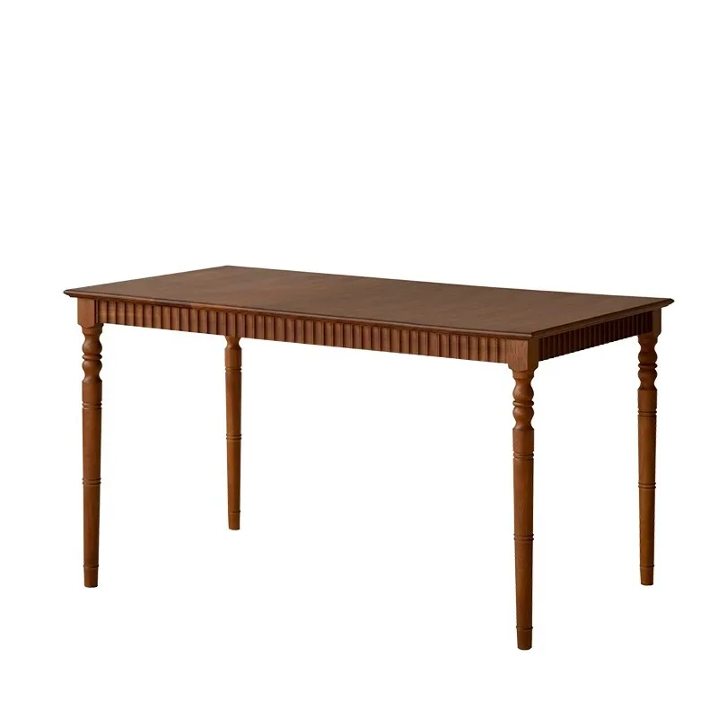 طاولة طعام من الخشب الصلب، طاولة قهوة لغرفة الطعام المنزلية، مستطيلة #1