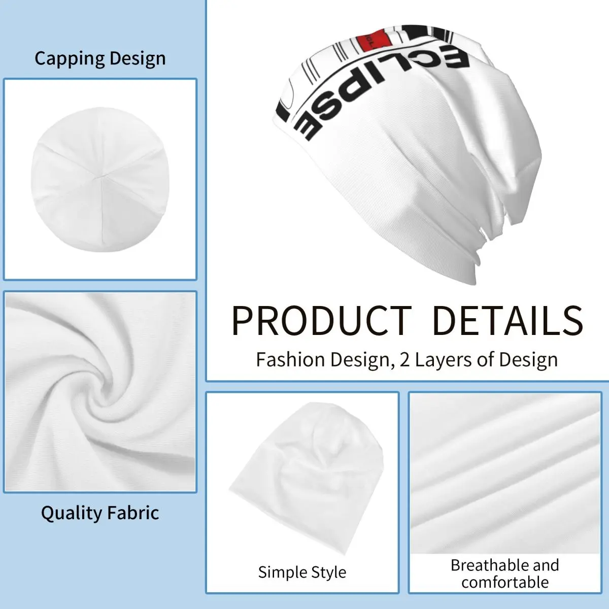 الكسوف 2 جرام DSM الأحمر الرجال النساء الكبار بيني قبعات محبوك بونيه قبعة دافئة الهيب هوب الخريف الشتاء في الهواء الطلق Skullies القبعات