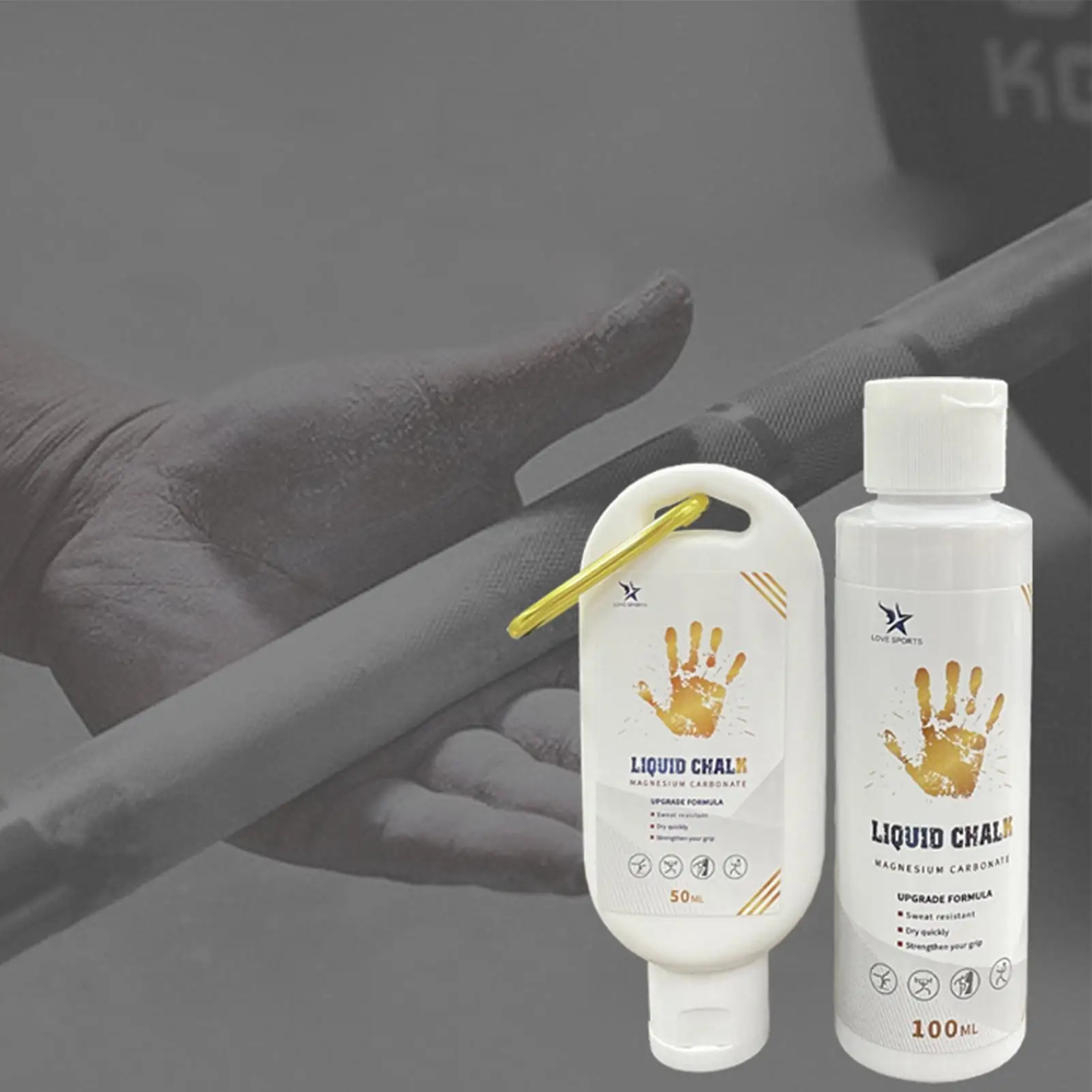 50/100/200ml Liquid Chalk Sports Magnesium Powder Fitness Weight Lifting Anti Slip Cream Grip Weight Lifting Climbing Gym