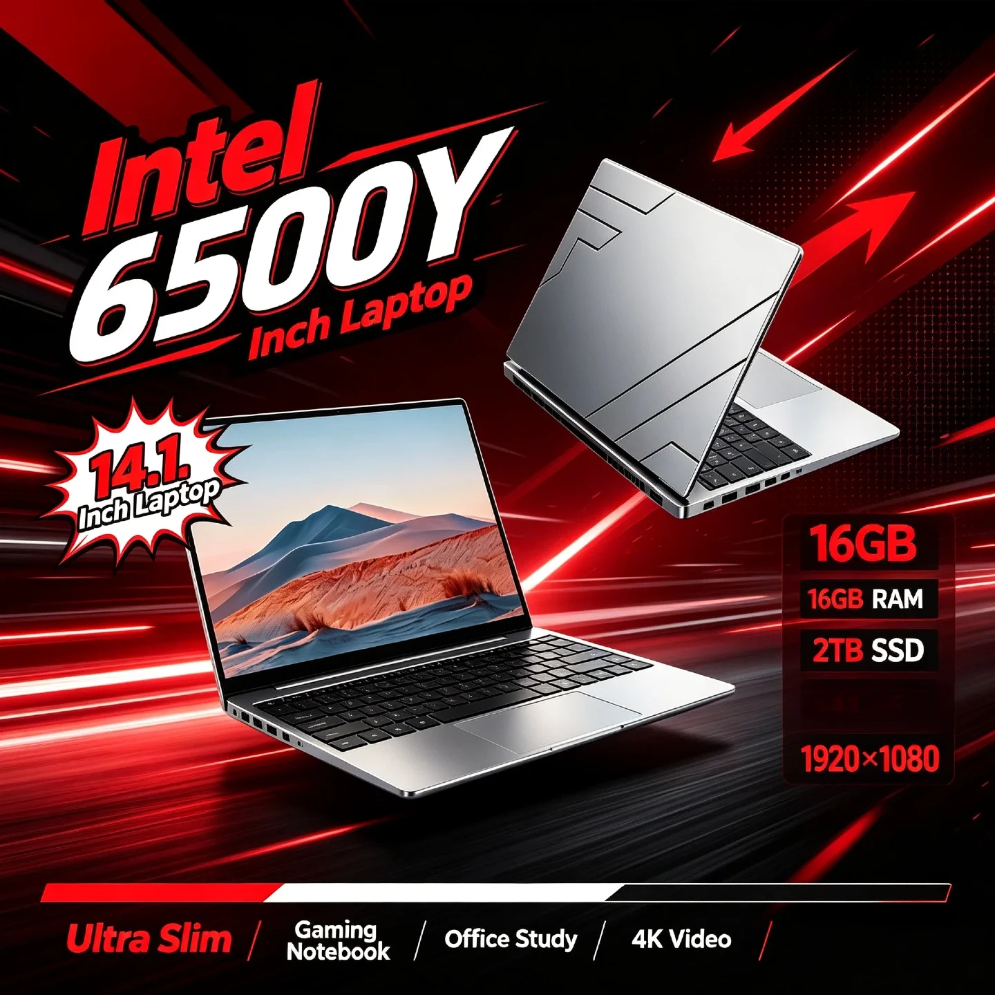 Intel 6500Y 5000mAh Backlit Fingerprint 2C4T 3.4GHz 32GB RAM 2TB PCIe SSD 14.1 Inch Ultra Light Laptop Pro Max HD