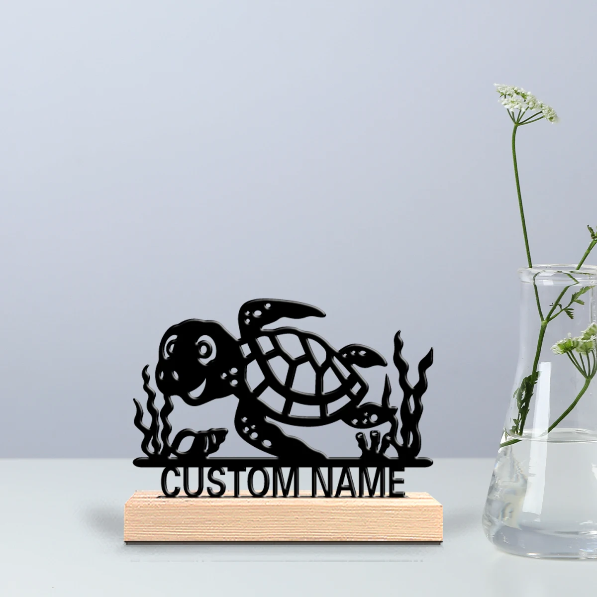 1pc Cute Personalized Custom sea turtle Wooden Bead Accents Ideal for Bedrooms Nurseries Boho-Chic Home Decor Easter decorations