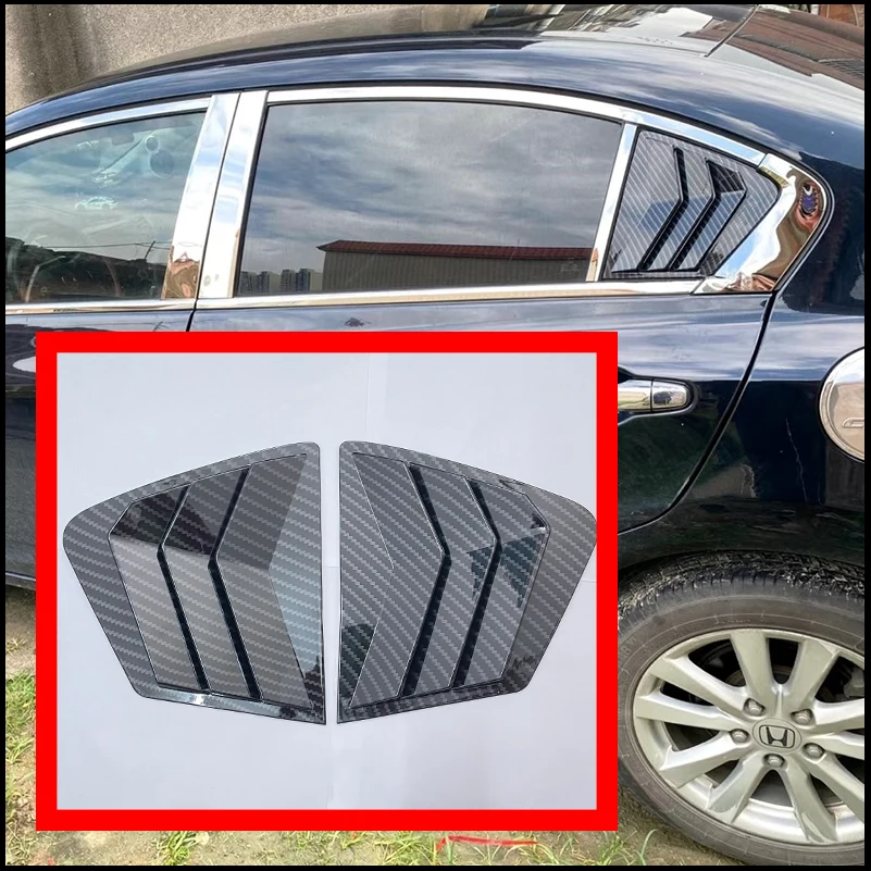 Car Styling For Honda Civic Sedan 2011-2014 9th Window Louver Shutters Cover Trim Decorative Frame Vent Auto Accessories