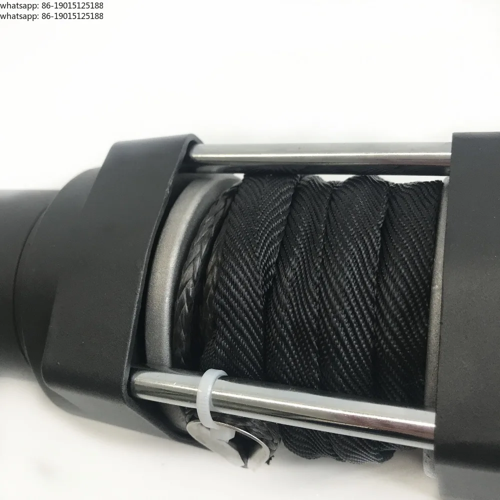 12v electric winch -3000lb synthetic rope ATV, off-road black electric winch