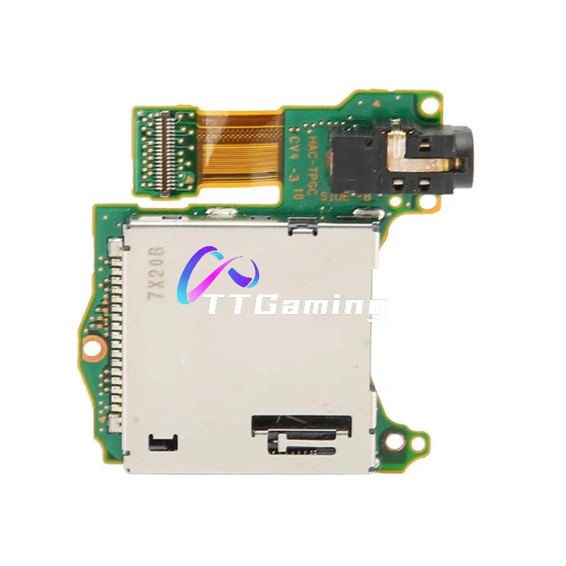 Nueva bandeja lectora de ranura para tarjeta de cartucho de juego con puerto de conector para auriculares HAC-TPGC de repuesto para Nintendo Switch V1 V2 piezas de reparación