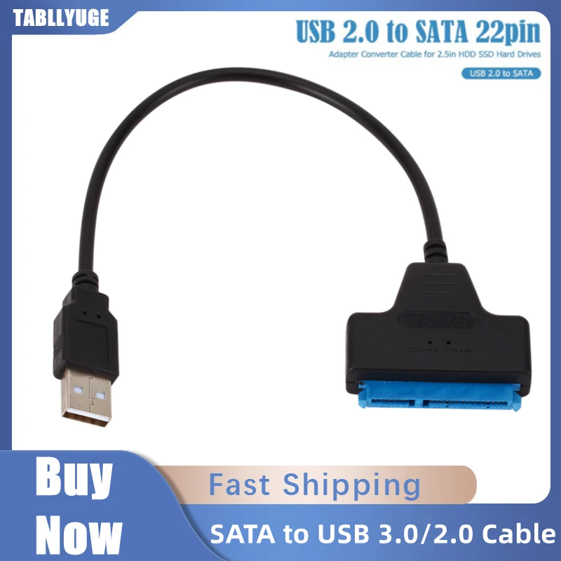 USB 3.0 2.0 SATA 3 Cable Sata Up To 6 Gbps To USB 3.0 Adapter Support 2.5 Inch External HDD SSD Hard Drive 22 Pin Sata III Cable