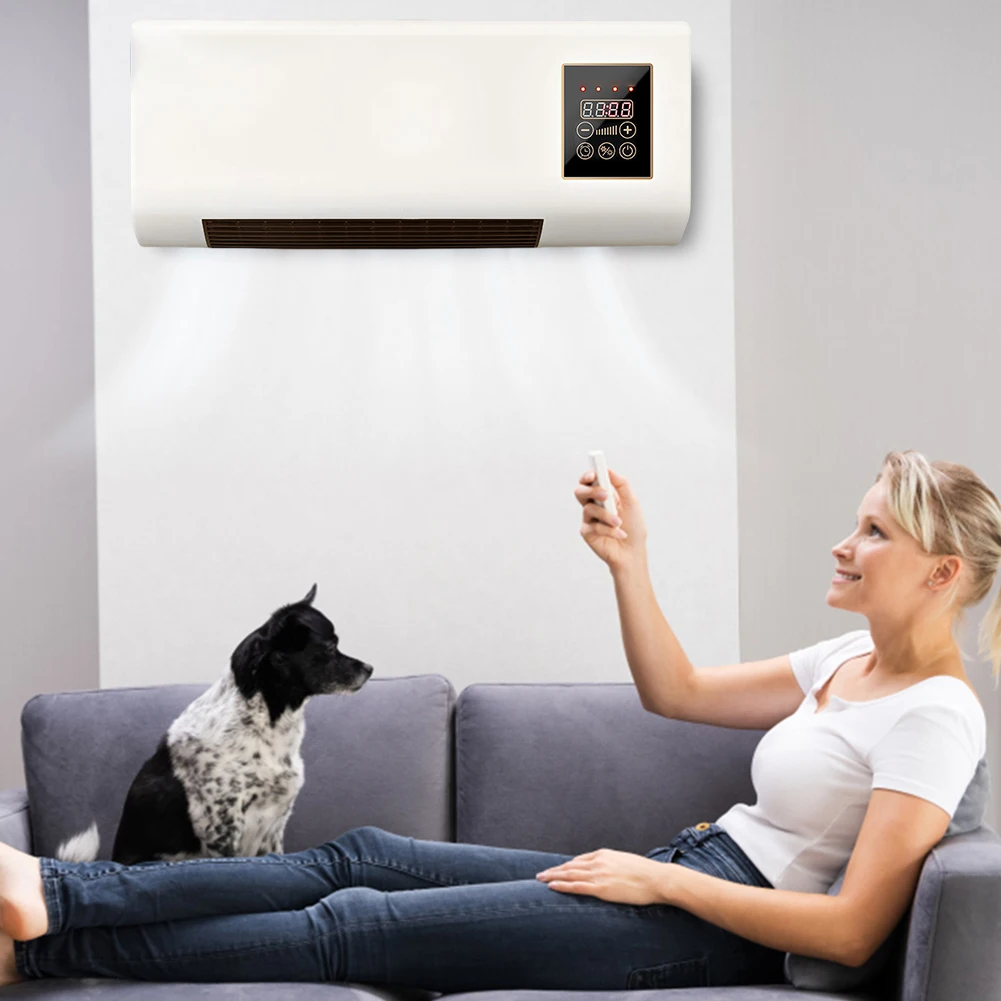 2-in-1 Electric Heater  Smart Constant Temperature Air Conditioning Fan with Remote Control Mini
