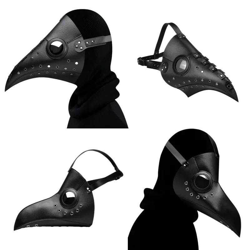 صنم هود مع فريدة من نوعها الرجعية Steampunk مبالغ فيها قناع الطيور الأنف الطويل للكبار تأثيري هالوين ملابس تنكرية للحفلات الجنس لعب #1