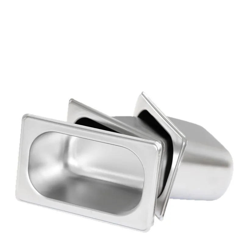 1/9 stainless steel parts basin wall-mounted double row high and low milk tea shop jam grid seasoning box