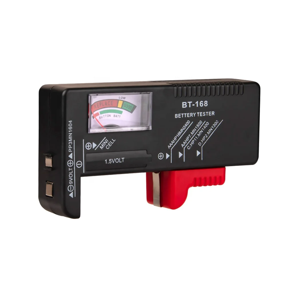 30PCS Portable BT168 Pointer Universal Digital LCD Display Battery Tester Diagnostics 9V 1.5V AA AAA Batteries High Capacity