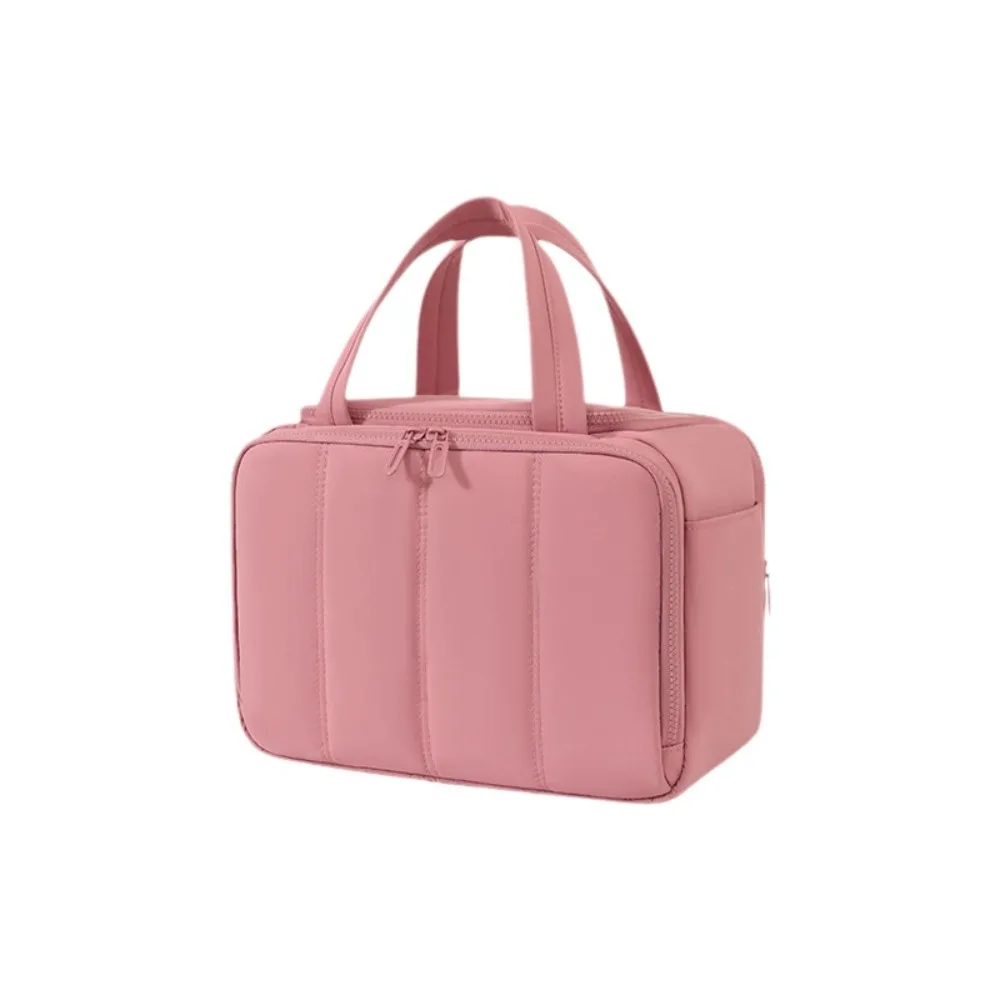 Large Capacity Travel Toiletry Bag Adjustable Dividers Waterproof Portable Cosmetic Pouch Double Zipper Multi-Compartments