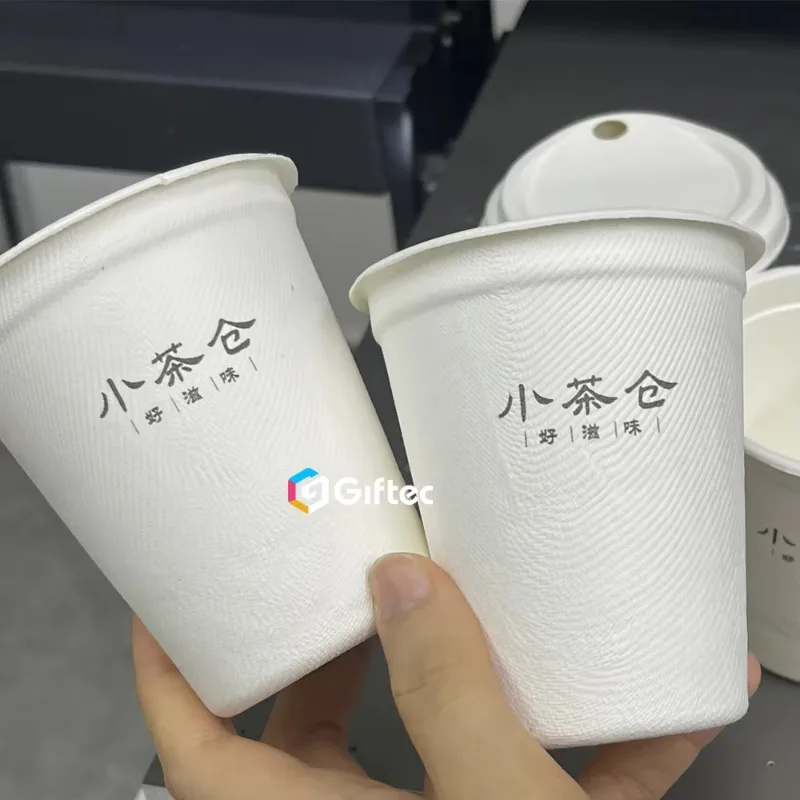 Leopard Printing Machine for Small Business Mini Desktop Single Pass Printer Auto Feeder for Paper Bag Paper Cup Fan