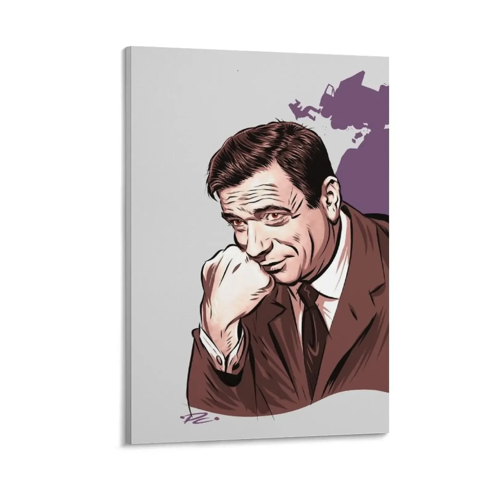 

Yves Montand - An illustration by Paul Cemmick Canvas Painting Picture on the wall anime decoration poster anime