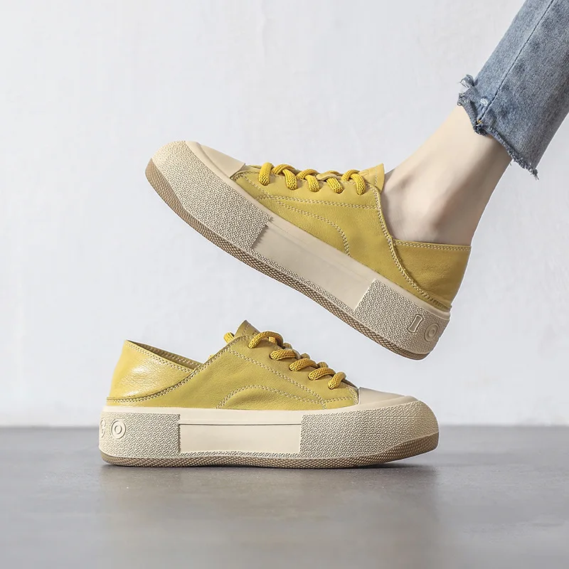 Modne masywne trampki trampki w stylu Retro buty damskie obuwie damskie płaski obcas trampki miękka, wiosenna wygodne buty damskie
