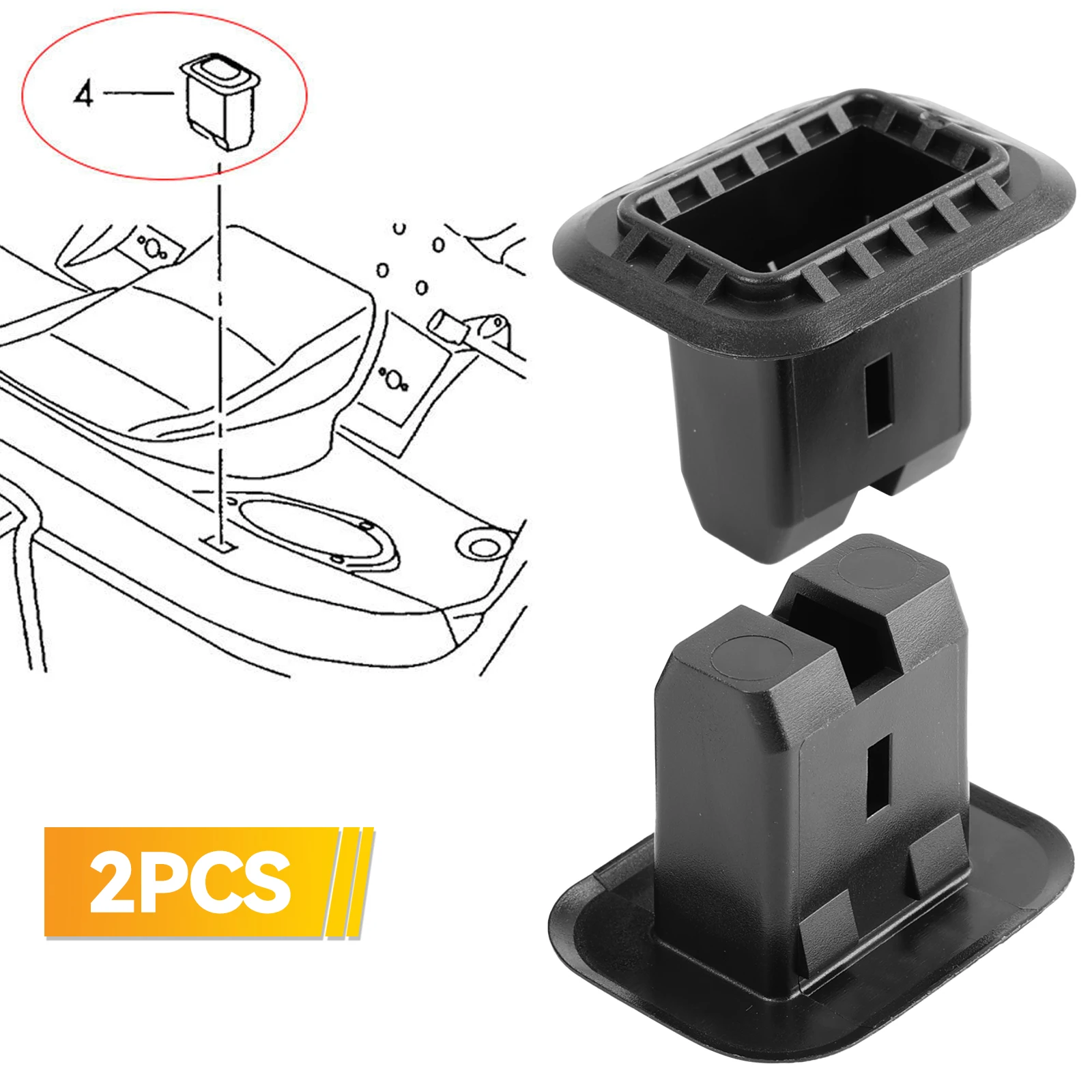 2pcs Car Rear Seat Fixing Buckle Seat Clamp Cushion Pad Clips 4B0886373 4B088637301 4B088637301C 1K0886373C For Audi A4 A6 Q7 VW