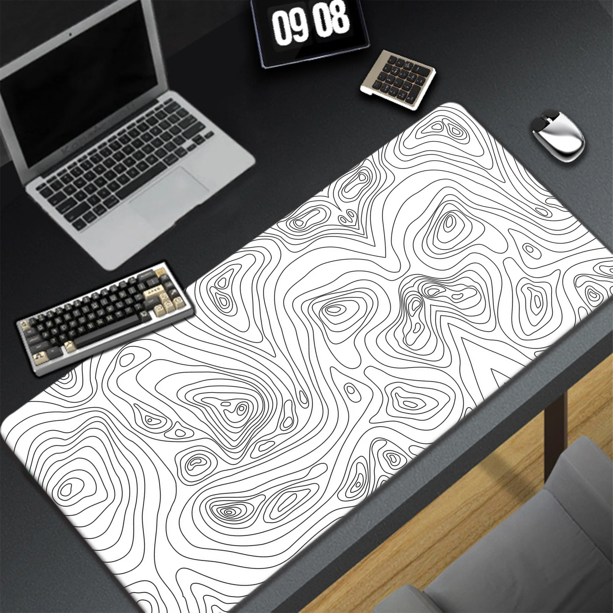 

Black And White Line Mouse Pad Gaming Laptop Game Mouse Mat Notebook Mousepad Коврик Для Мыши Desk Mat Speed Soft Keyboard Pads