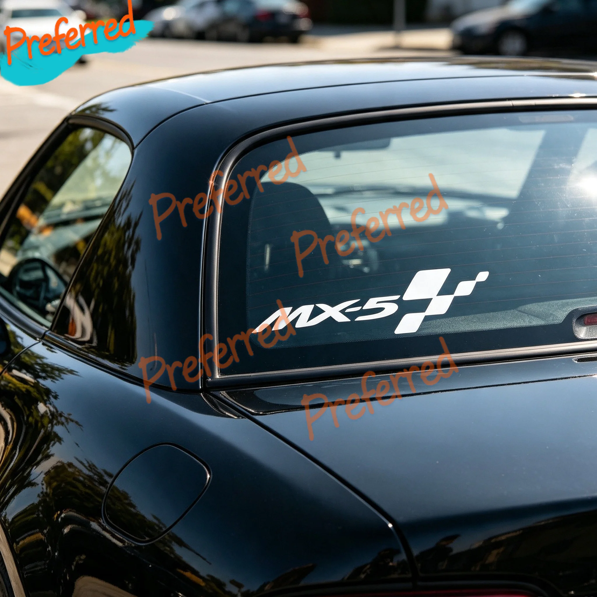 2x Aufkleber MX5 Decals Stickers Left & Right Handed Pair Car Die Cut Stickers Vinyl Decal - Customizable in Any Sticker Size