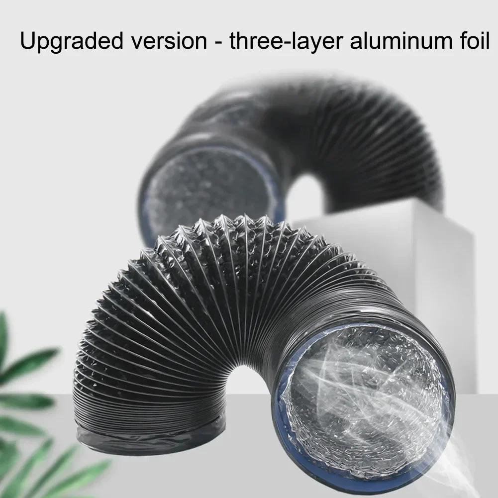 150 mm aluminium droger ontluchtingsslang 5 m flexibele leiding voor airconditioners afzuigventilatoren en hydrocultuursystemen