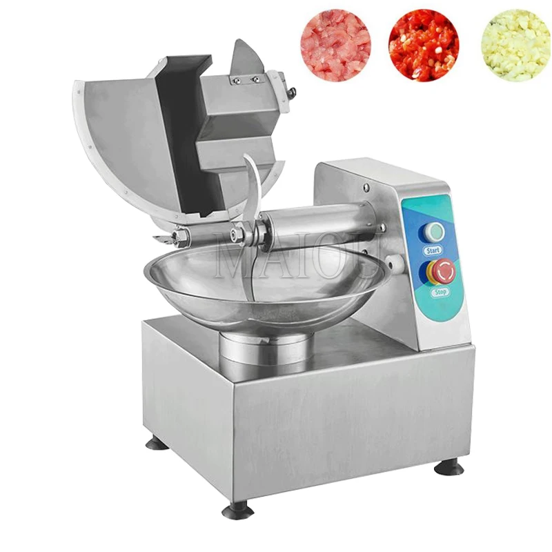 Electric Meat Mincer Restaurant Stainless Steel Bowl Cutter Chicken Meat Cutting Machine