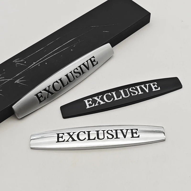 3D Metal Chrome Balck Car Sticker Logo EXCLUSIVE Badge Emblem Decals For Mercedes Benz Universal Auto Accessories