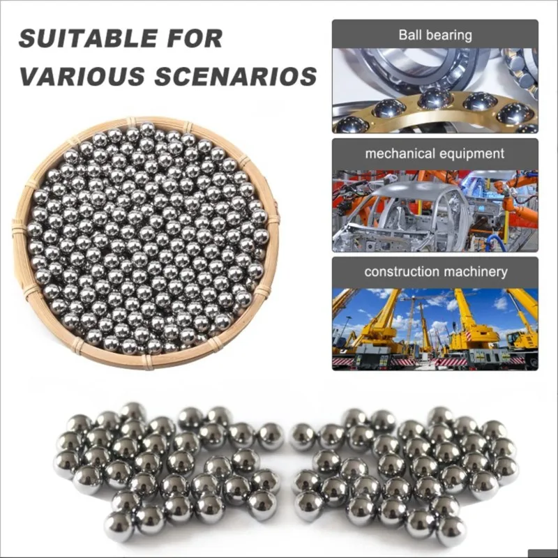 AB66-Solid Steel Spheres-Industrial Grade 304 Stainless Steel Balls-Precision Polished For Bearings, Engines, Hardware