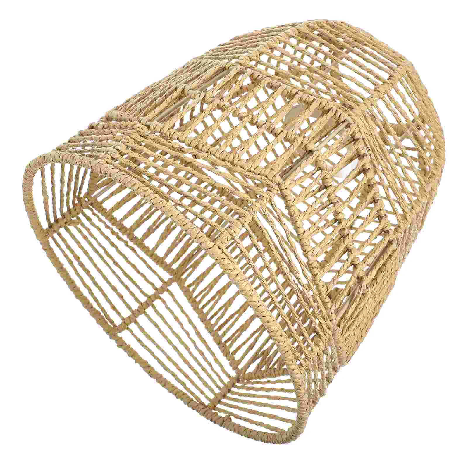 Paper Rope Lampshade Imitation Rattan Cover Lantern Decor Light Shell Covers Household Ceiling Reusable