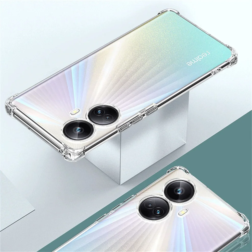 Shockproof Transparent Silicone Soft Case for OPPO Realme 10 Pro Plus 10S Realme10 10Pro Pro+ 5G Airbag Clear TPU Original Cover