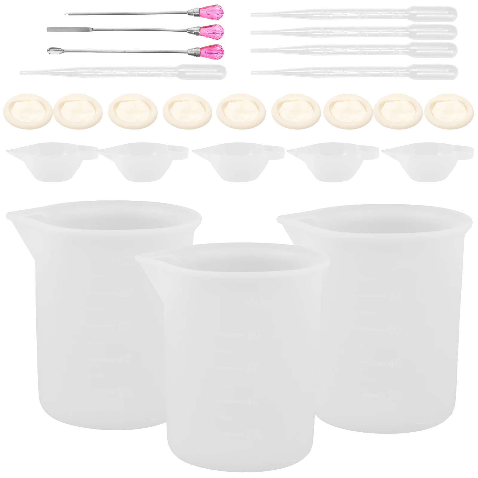 

1 Set Mixing Kit Measuring Cups Stir Sticks Finger Cots Dispensing Tools For Diy Jewelry Making Crafts Epoxy Casting Supplies