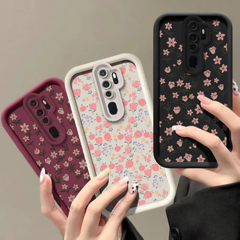 موضة زهرة جراب هاتف ل ممن لهم A38 A53 A76 A57 A55 A54 A60 A72 A73 A52 A33 A32 A92S A74 للصدمات ماتي لينة غطاء من البولي يوريثان #1