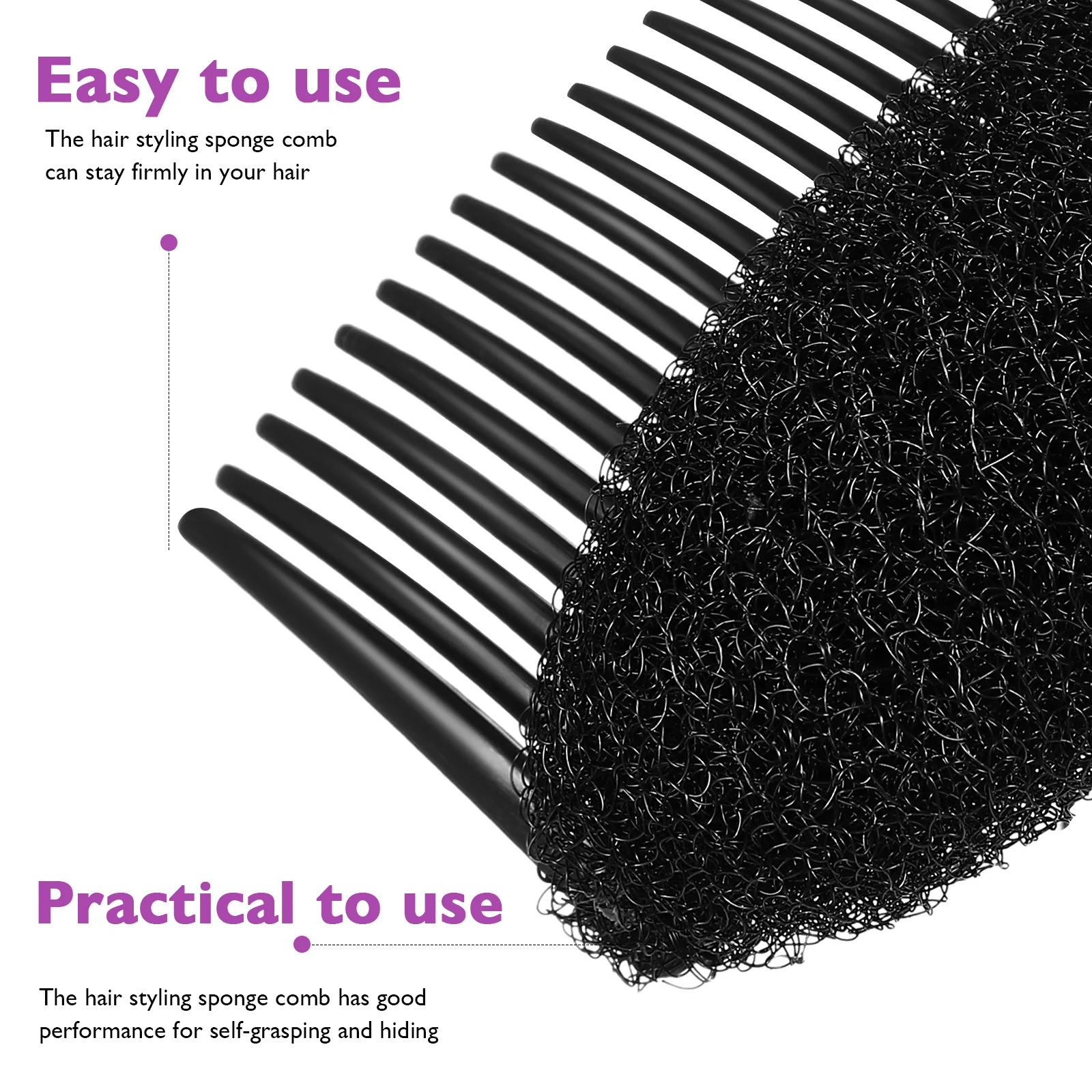 

6 Pcs Hair Styling Tools Clips Comb Princess Combs for Women Sponge Barber Women's Style Accessories