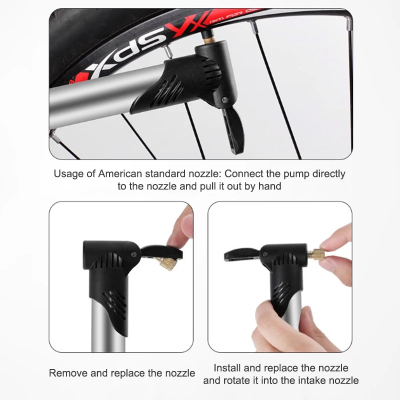 Bicycle Inflator, Mountain Bike, Road Bike, Portable Mini Inflator, Basketball, Football Inflatable Equipment Accessories