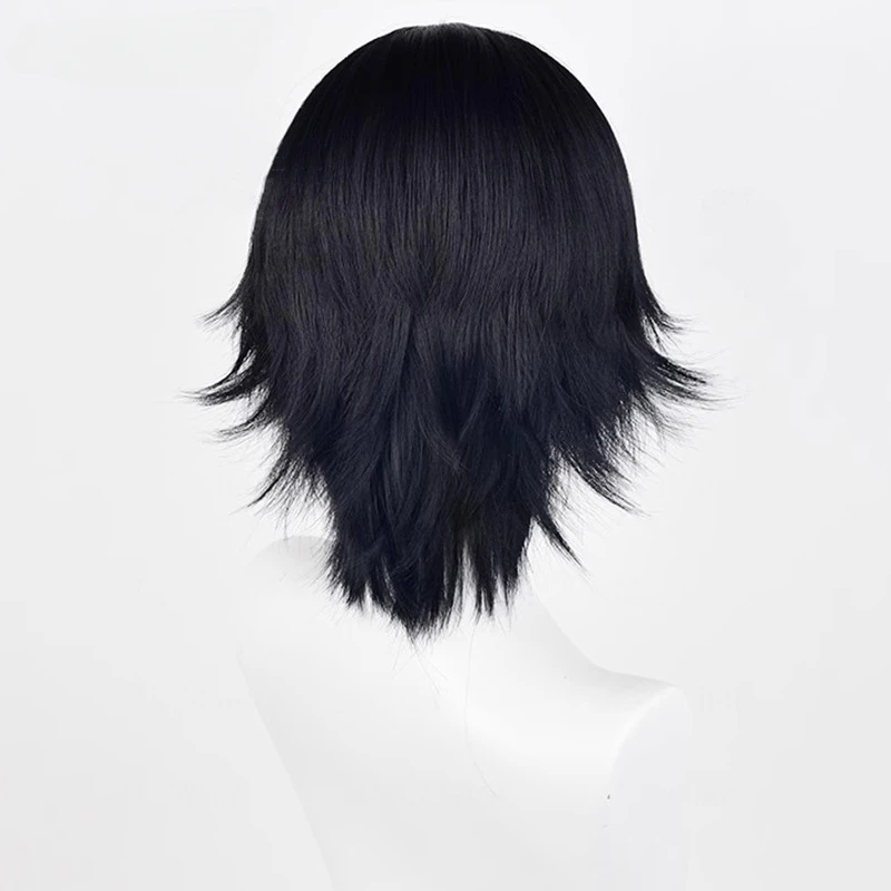 Amine Chrollo Lucilfer Cosplay Wigs 30cm Black Wig Heat Resistant Synthetic Hair Halloween Party Wigs