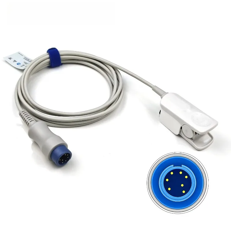 Compatible with 512FLH Reusable Oxygen Sensor 7-pin Adult Finger Clip  Oxygen Sensor 115-01 2807-00