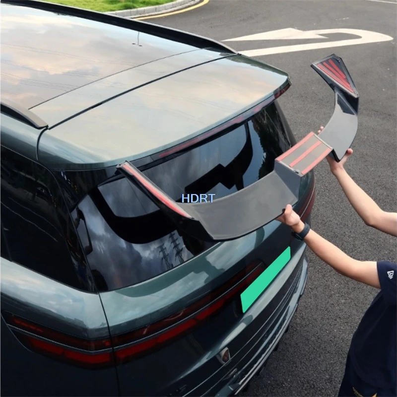 ل BYD Denza N9 2025 + تصفيف السيارة الخلفي الجذع سقف سبويلر لوحة ثابتة الرياح الذيل غطاء الجناح حامي اكسسوارات الديكور