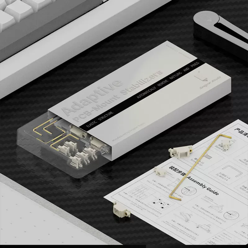 Designer Studio PCB Screw-In Stabilizers Self-Adaptive No-Leveling Elastic Structure for Custom Mechanical Keyboards
