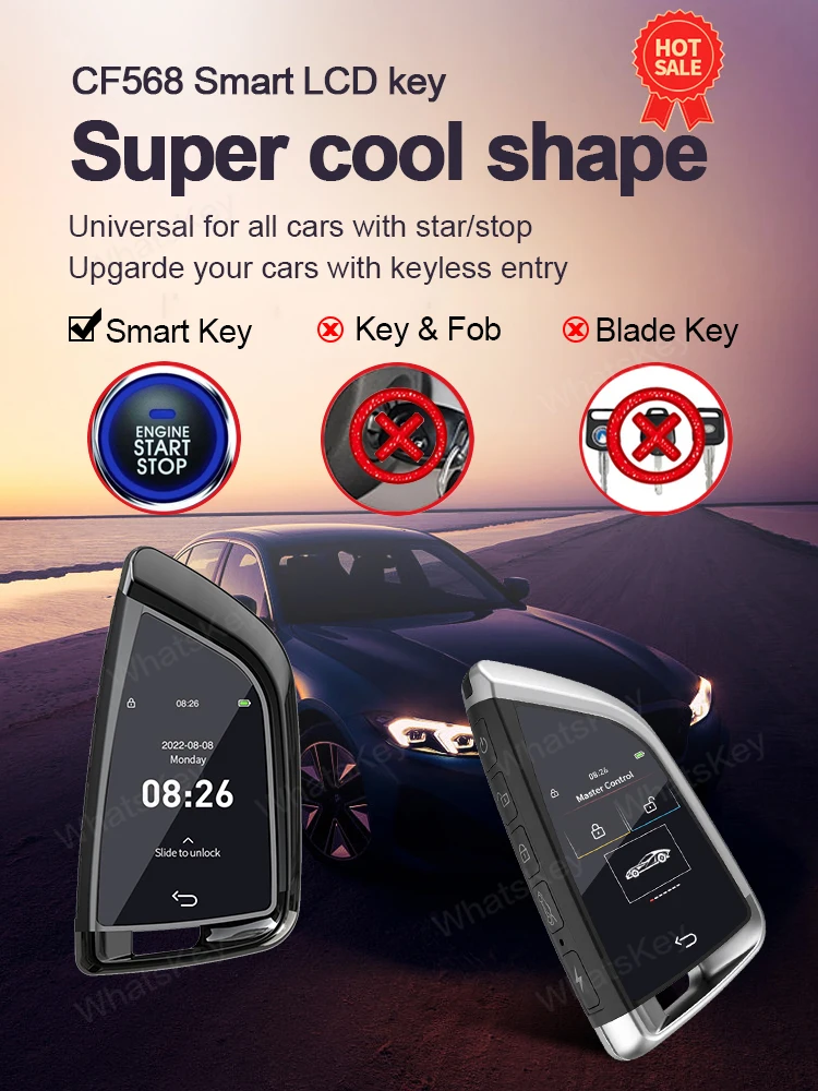 Newest CF568 Smart Remote Car Key LCD Screen display Key Keyless Entry For BMW for Hyundai for Kia for Audi For Ford For VW